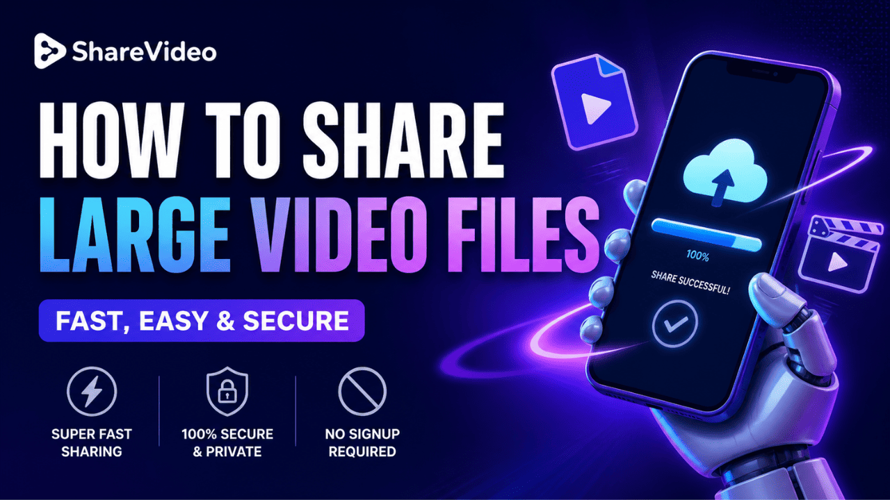 How to Share Large Video Files Online in 2026 | ShareVideo